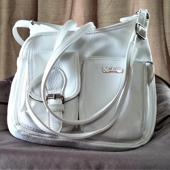 Multi Sac Handbags - White Shoulder Strap/Cross Body Multi Sac Purse